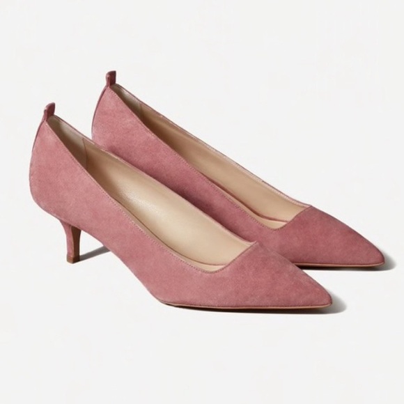 EVERLANE The Editor Rosewood Suede Kitten Heels - Picture 2 of 10